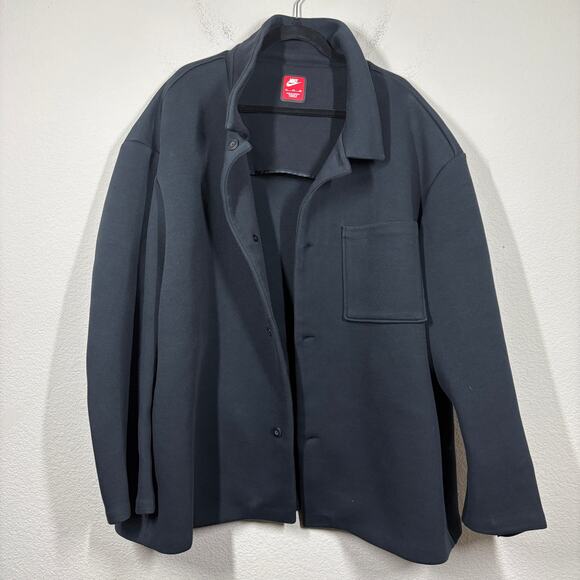 Nike Mens 3XL Sportswear Tech Fleece Re-Imagined Jacket Shacket Black Cotton - Picture 1 of 14